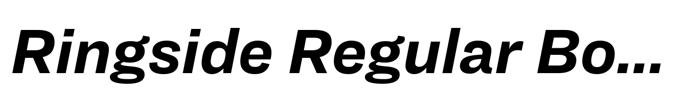 Ringside Regular Bold Italic
